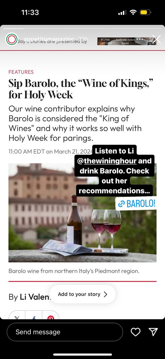TheWiningHour's tweet photo. Drink like a King for Holy Week @PIOCESARE1881 #WiningHour 🍷
.
This holiday season, sip #Barolo like an aristocrat. Pio Cesare Barolo is a lovely choice!
.
Read more in @appetitomag https://t.co/Skvs3sKOIP https://t.co/dM2U74TqSM