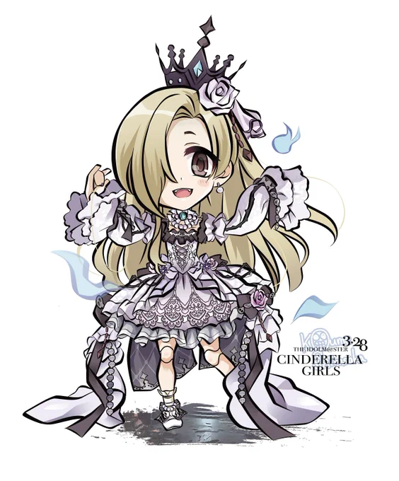 再掲ですけど去年描いたけど誕生日に間に合わなかったのでSDホーンテッド・ブライド#白坂小梅#白坂小梅生誕祭2024#白坂小梅誕生祭2024 