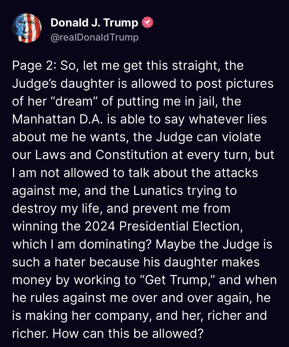 Attention Judge Juan Merchan: You have a defendant who needs to go straight to jail. 🚨