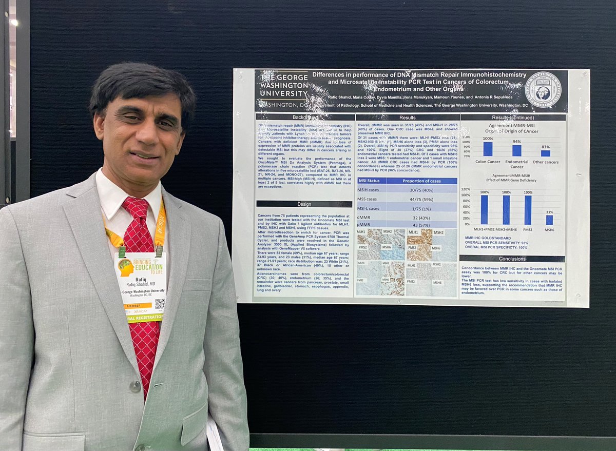 Dr. Rafiq Shahid, GW SMHS Surgical Pathology Fellow, presenting his study at #USCAP2024 #@GWPathology <a href="/GWSMHS/">GW SMHS</a>
