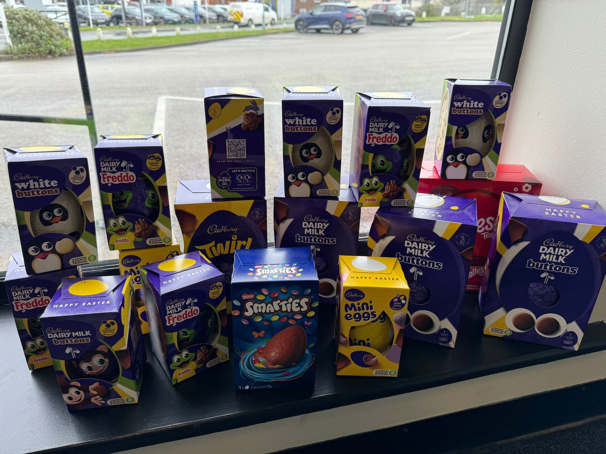 Our U32 Easter Egg Appeal so far for our Local Charity <a href="/Teams4u/">Teams4u</a> who are aiming to donate 10,000 Easter Eggs to the children in Ukraine 🇺🇦

We are on 120 eggs so far, hopefully more to be donated before we drop them off tomorrow to the Warehouse 🐣🪺🚚