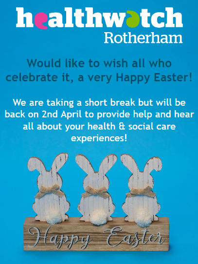 HealthwatchRotherham (@HWRotherham) on Twitter photo 2024-03-27 15:13:24