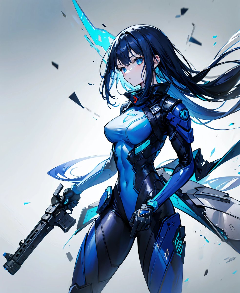 BluePilotSuit's tweet photo. A girl who wears a cyber suit and fights.
#BlueCyberSuit
#BlueCyber
#aiart #aiartwork #CyberSuit #AI #AIイラスト #AIillustration
#BlueCyberSuit20230329 https://t.co/9hAbCl8yQP