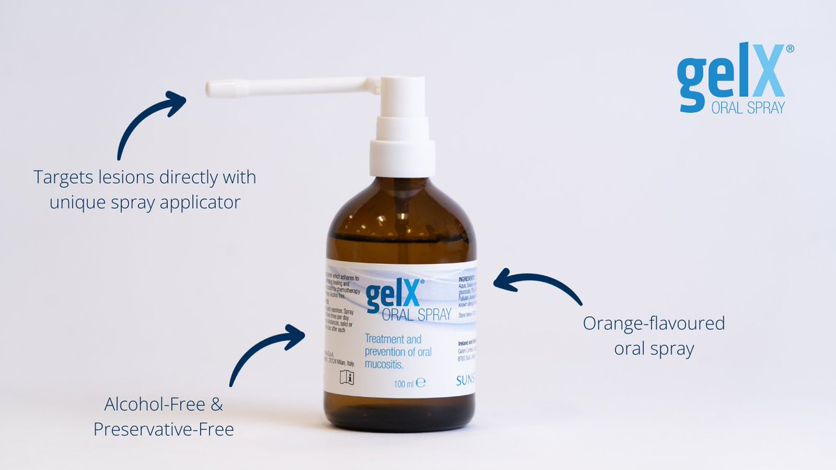 GelX® Oral Spray is designed with helpful features to help protect the mucous membranes within the mouth.  

Find out more today: hubs.ly/Q02phRnm0

#OralMucositis #OralHealth