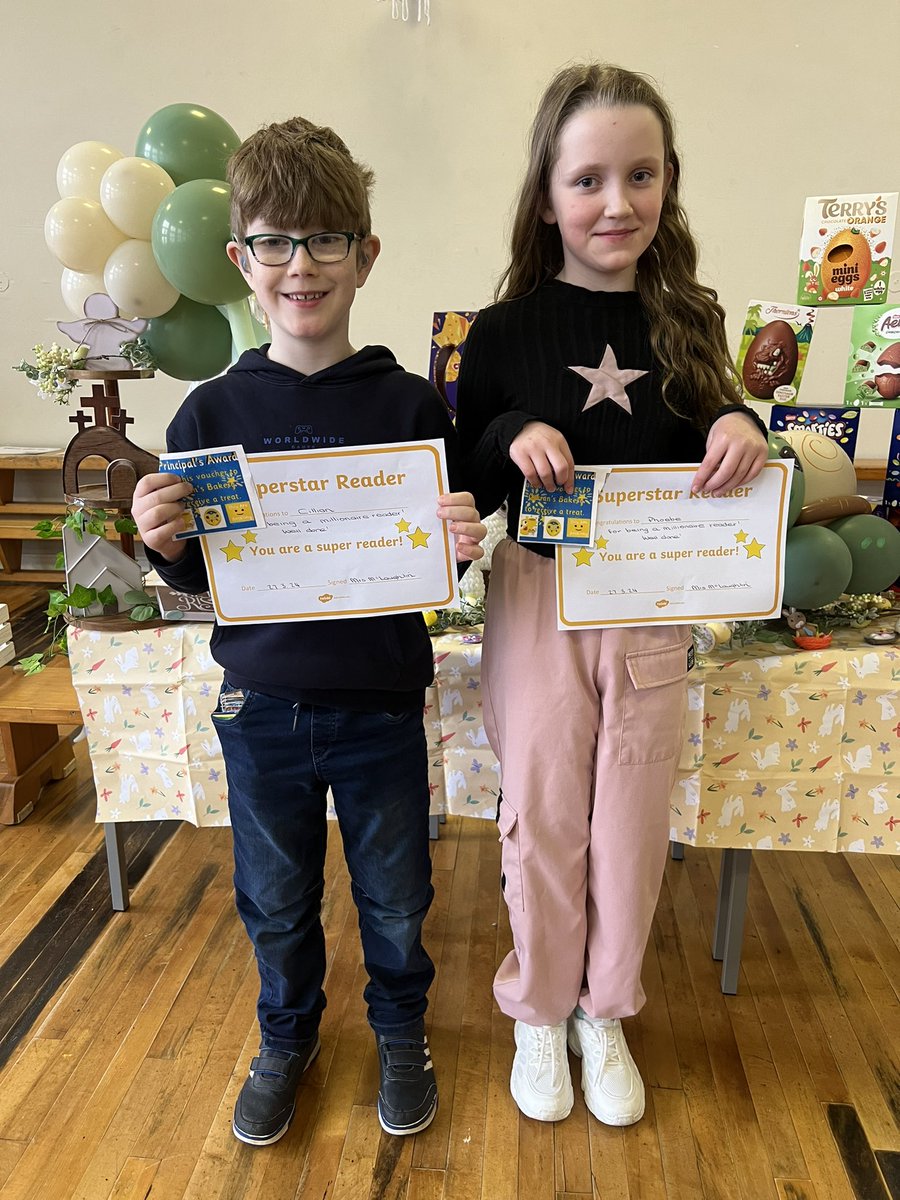FaughanvaleS's tweet photo. Huge Congratulations to Cillian from P5 and Pheobe from P6 for achieving Millionaire status in our Accelerated Reader programme! Your dedication to reading and reaching this incredible milestone is truly commendable! ππ@LiamRenlearn
#ARWordMillionaires #ReadingStars https://t.co/xkPWkj3Ra8