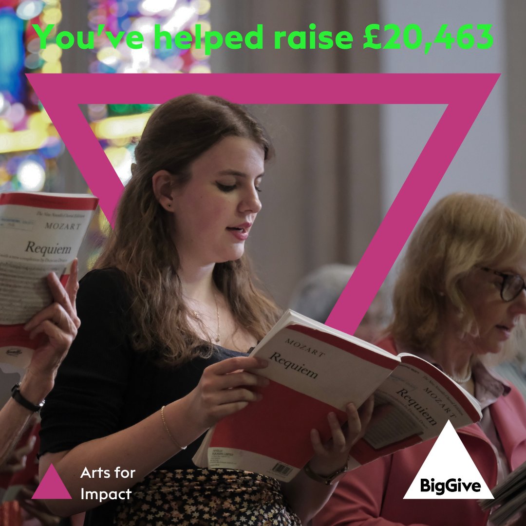 We are delighted to have reached our goal of £20,000 in the @BigGive Arts for Impact campaign! 🎉 Thank you so much for all your generous donations and support. This vital funding will help us to promote music education, artistic development and community wellbeing.