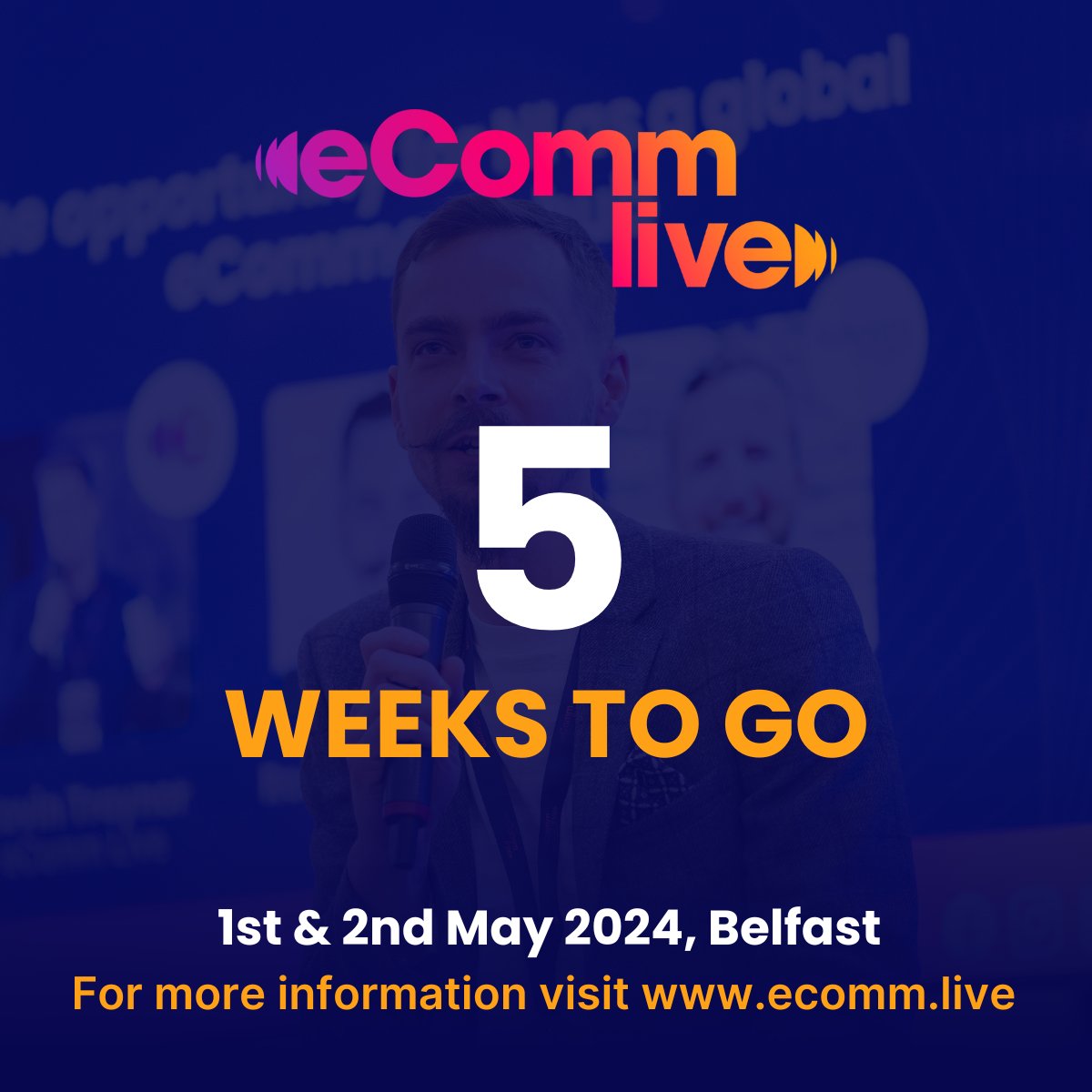 eComm_Live's tweet image. There’s just 5 weeks to go until eComm Live returns to Belfast! 🚨

Time is running out to take advantage of our Early Bird Ticket offer – which ends on 31st March! ⏰

Book tickets – hubs.ly/Q02qWs880 🎫

#eCommLive #eCommerce #eCommerceConference #Retail #OnlineRetail