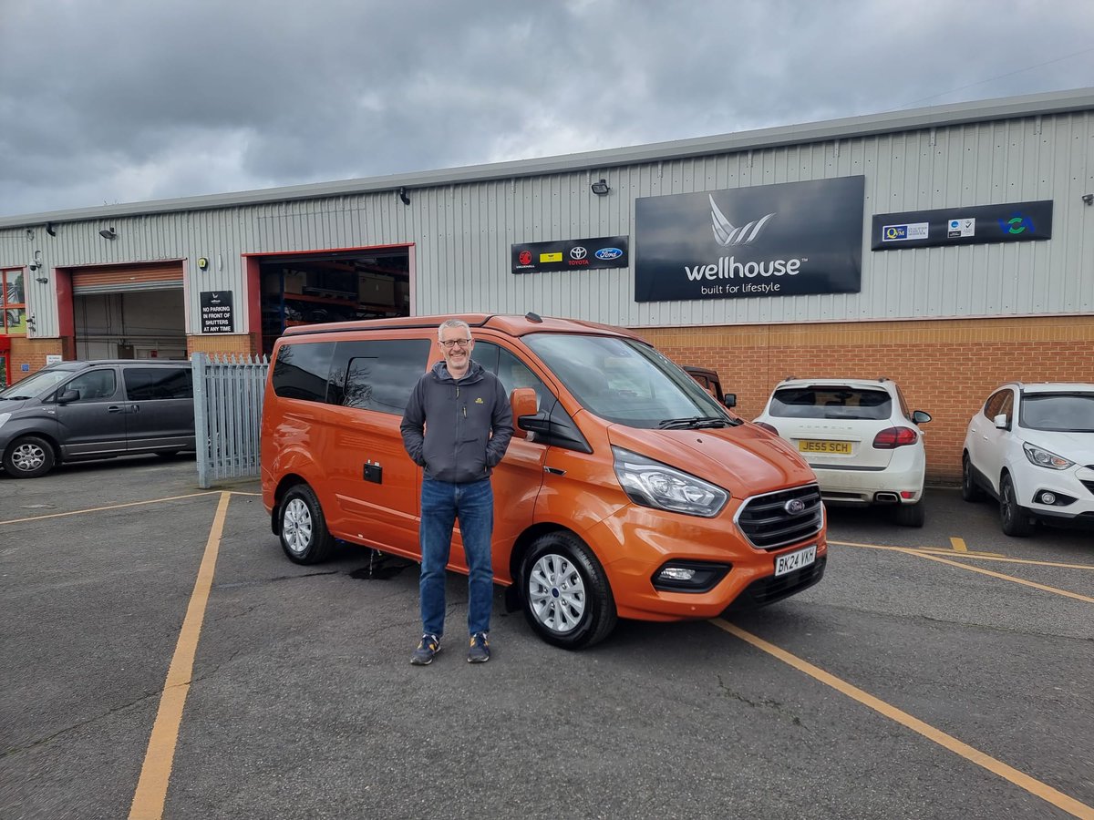 Another happy customer leaving with their dream #campervan all about the orange this week 🧡🍊 #camping #campervanconversion #fordtransit #wednesday #trending