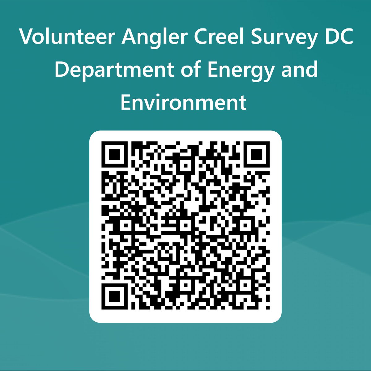 We're conducting our annual creel survey! Our goal is to better understand recreational angling efforts, perceptions, and harvests within the city. D.C. To access the survey, click the QR code! Good luck fishing and let us know how you do! (Read caption for more info!)