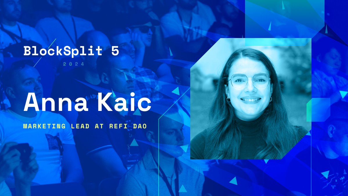 blocksplit's tweet photo. Join us in welcoming @KaicAnna, Marketing Lead at @ReFiDAOist, to the #BlockSplit5 lineup! π
With her expertise in marketing and her interest in topics such as women in web3, regeneration, and well-being, Anna is set to deliver a captivating talk.
Take the opportunity to hear Anna and other amazing speakers this May at #BlockSplit5!
Grab your tickets now!
π
https://t.co/fPJ0ycnErF