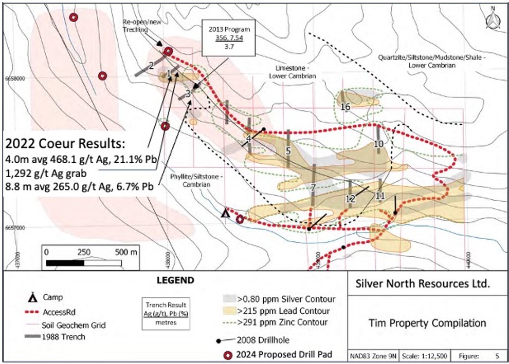 SilverNorthRes's tweet photo. Silver North $SNAG.V - $TARSF is pleased to announce plans for the 2024 drilling program at the Tim Property, under option to @CoeurMining #Silver👉 https://t.co/Keni4osOy3 https://t.co/h7EyHc7iAS