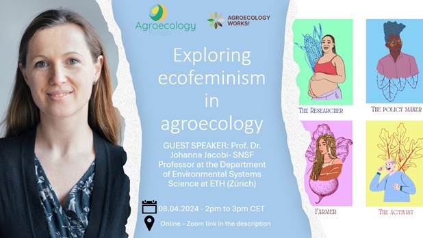 At the next session of the #Gender and #Intersectionality Working Group in collaboration with @aeworks_ch #AgroecologyWorks, Professor @JacobiJohanna will share her insights on #feminism in #agroecology! 🗓️8 April, 2:00-3:00 pm CEST 📍Zoom Message us for the webinar link!