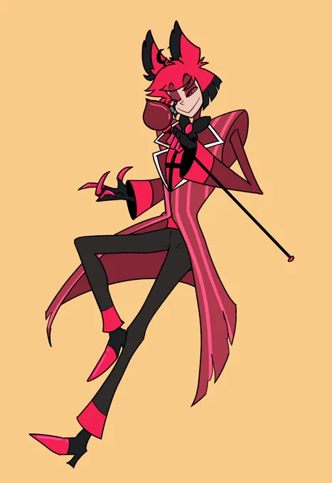 当社比でアラスターの顔が可愛く描けた気がする #Alastor 