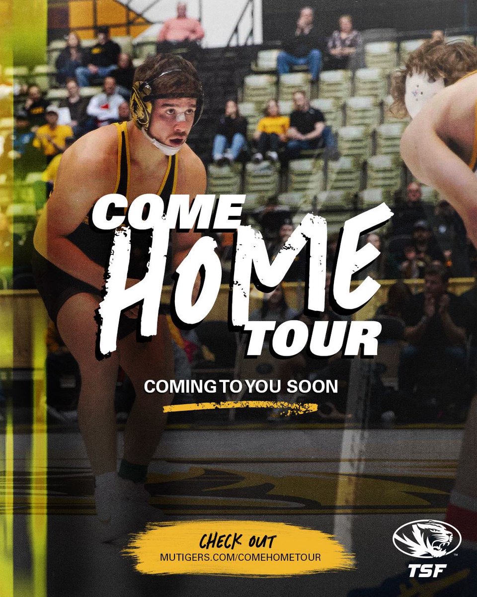 DON'T MISS YOUR CHANCE TO HANG OUT WITH OTHER TIGER FANS AND MEET MIZZOU COACHES AND ATHLETES AT A COME HOME TOUR NEAR YOU!
REGISTER AT
MUTIGERS.COM/COMEHOMETOUR
#ROARLOUDER2024