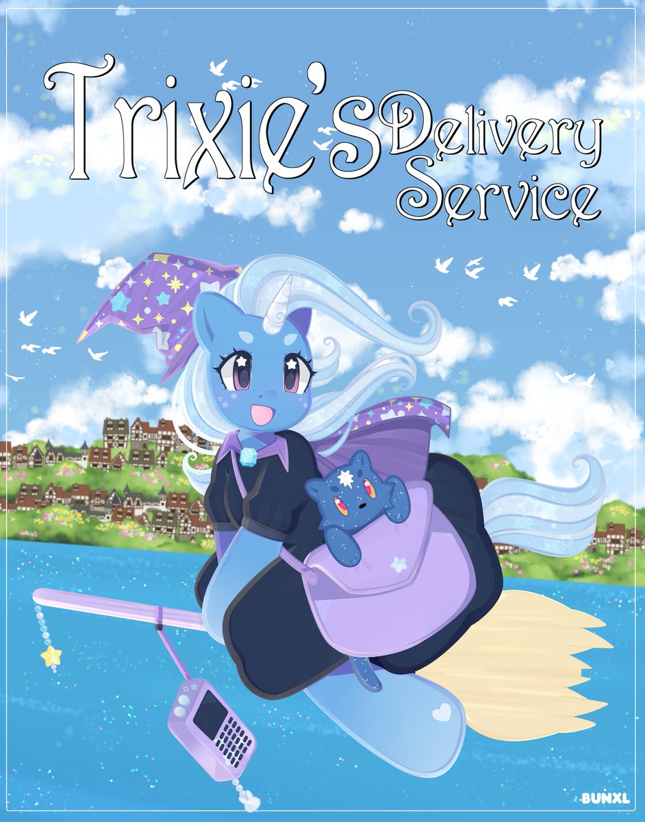BUNXXL's tweet photo. Trixie's Delivery Service! 💜🔮💙 https://t.co/pXJDDUysPe