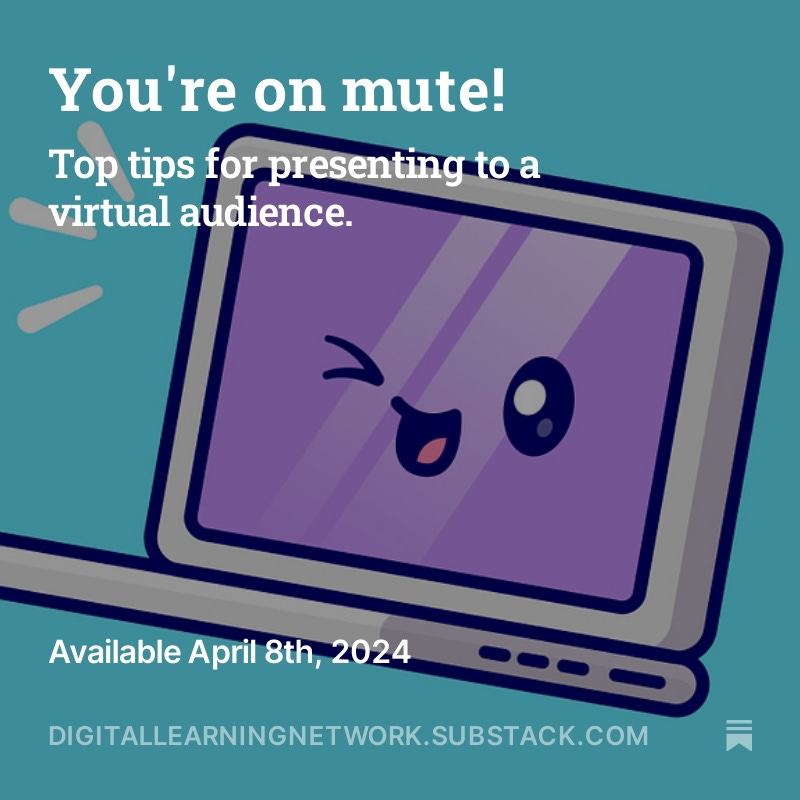 Are you looking to be your best in front of the camera, next time you're presenting?
Our latest article will give you some of our top tips when it comes to presenting to a virtual audience...
Click the link below and add your email to subscribe today!
open.substack.com/pub/digitallea…