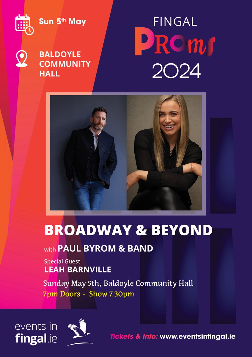 We are super excited to announce that Baldoyle Community Hall will be part of this years Fingal Proms.

We are hosting  'Broadway and Beyond' world renowned artists Paul Bryom &amp; Band and Leah Barnville.
More info on <a href="/EVENTSinFingal/">Events in Fingal</a>