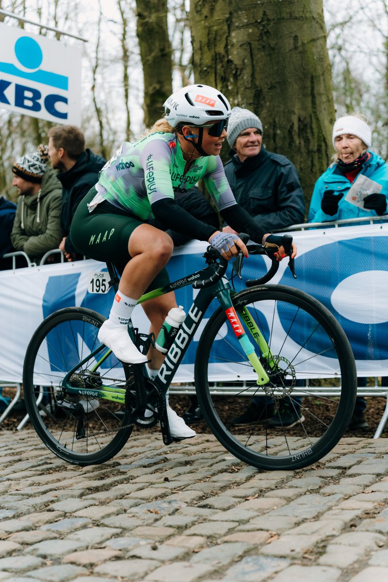 It's race day! The road to Roubaix got underway for @lifepluswahoo racing Gent-Wevelgem on Sunday. It's a big, busy holy week for the team, who are back in action today at Dwars door Vlaanderen for more cobbles and hills. Good luck riders!! #DDV24 #GW24 #FLCS