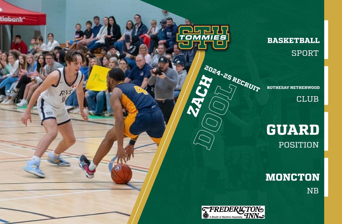 🚨Fredericton Inn Recruit Alert 🚨

Zach Dool Commits to STU Men's Basketball Program

Read more: GoTommies.ca