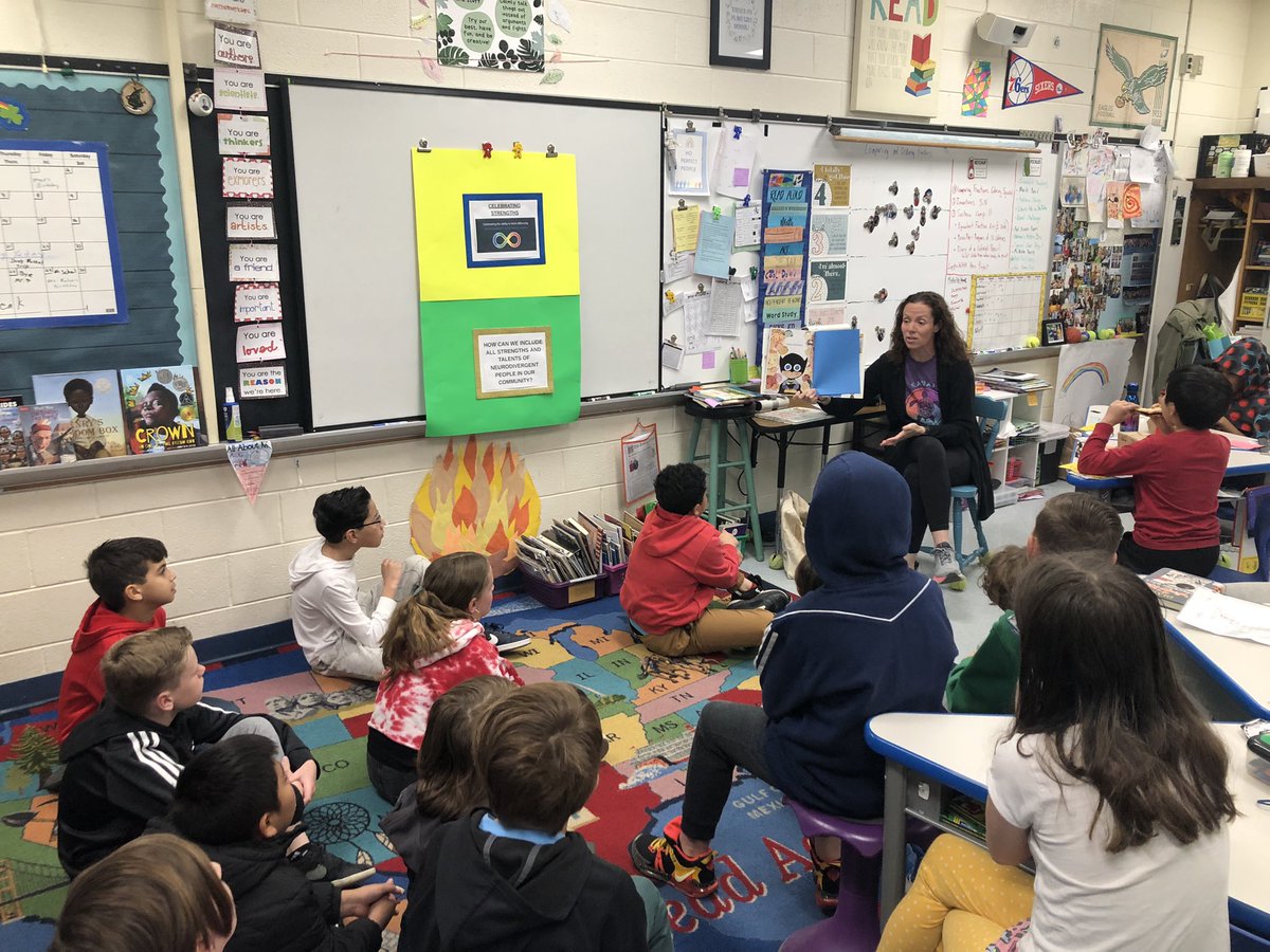 Throwback to last week when we had Lucas’ mom come read to us during neurodiversity week. The conversation was thought provoking and dare I say…adult-ish! #CollsEdu #TatemTweets
