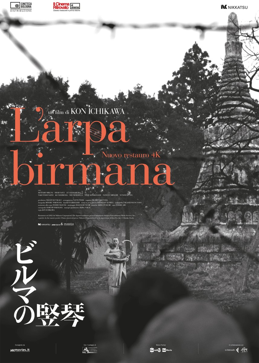 #cinemapacifista 'L'arpa birmana' in versione restaurata dal 2 aprile al cinema Nell'ambito del progetto di distribuzione Il Cinema Ritrovato al cinema (scopri sale e calendario cliccando sul bottone 'Guarda la programmazione'): bit.ly/CRalcinema_arp…