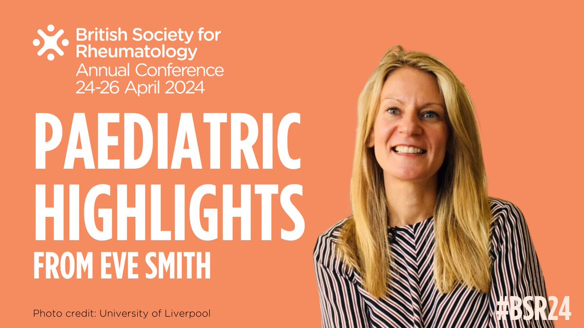 The paediatric stream for BSR Annual Conference 2024 is on 25-26 April and is dedicated to those working and interested in paediatric and adolescent rheumatology. ▶️Hear highlights for this programme from @evemdsmith_eve, Paediatric Rheumatologist bit.ly/43EFqur #BSR24