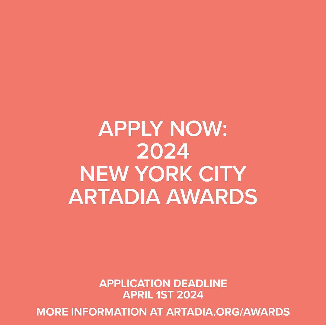 🔗🎉Apply here: artadia.org/awards/ @Artadia