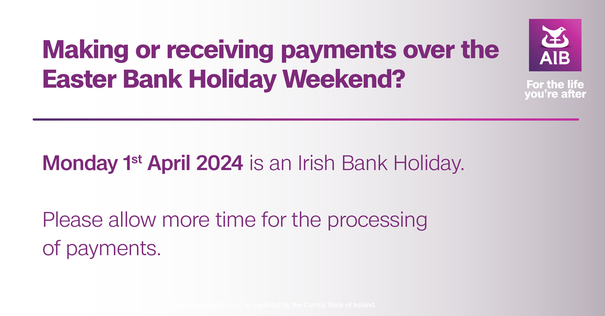 Happy Easter bank holiday to all our customers! Please remember to allow more time for the processing of payments over the long weekend. If you have any queries, please let us know 💬