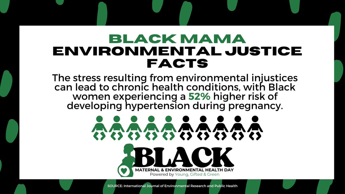 On #BMEHDay 4/4/24, let's shed light on the impact of environmental injustices on #BlackMaternalHealth as stress caused by these injustices can cause a 52% higher risk of hypertension during pregnancy for Black women. Learn more: bit.ly/bmehday. #EnvironmentalJustice