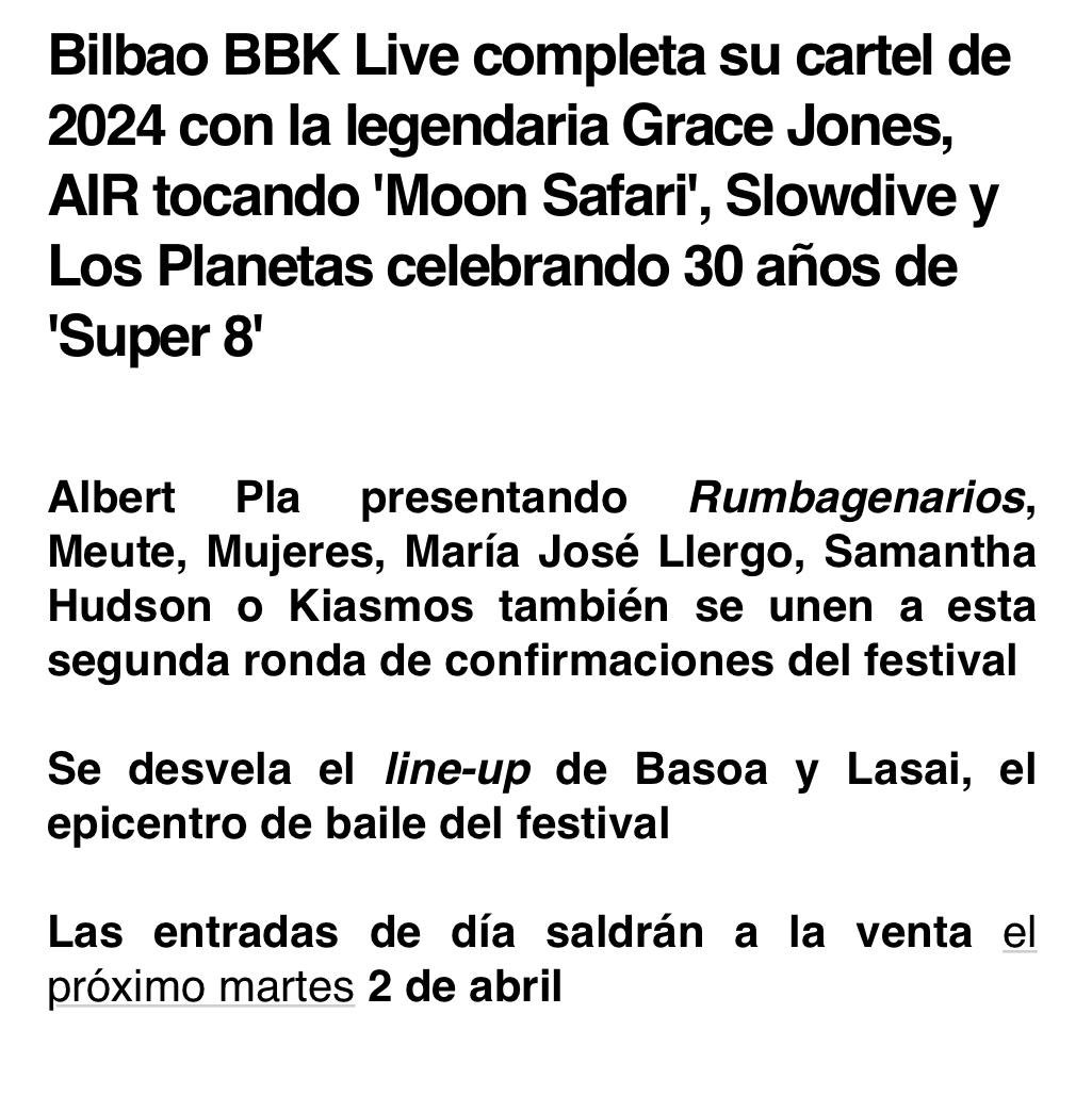 NOS VEMOS EN EL BBK LIVE 😉