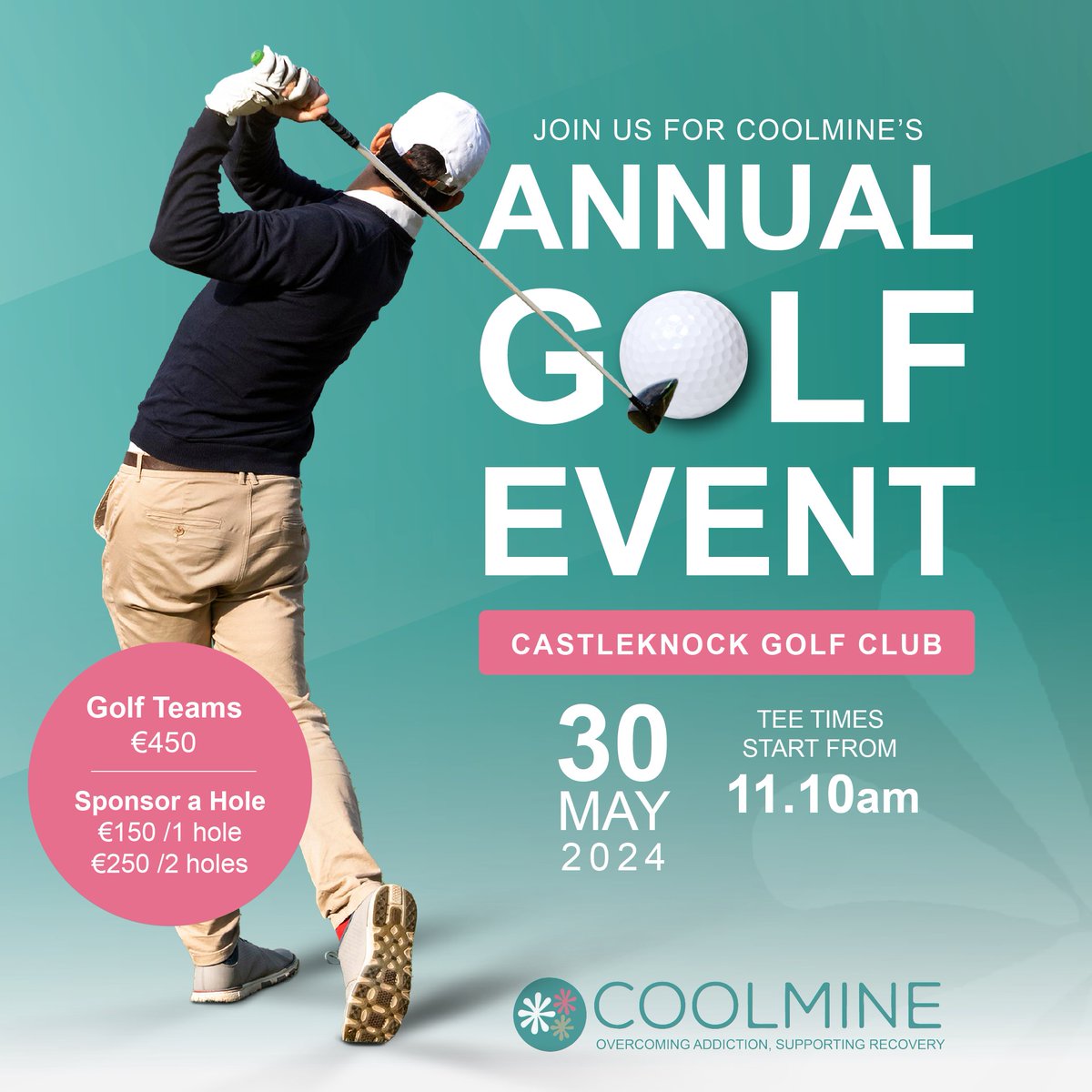 🏌️‍♂️✨We’re delighted to announce that registration is open for our annual Coolmine Golf Event. 🌟🏌️‍♀️ This event is a cornerstone fundraising initiative for Coolmine so please Register your team today … sponsor a hole … or both! ⛳️ register.idonate.ie/coolmine-golf-…