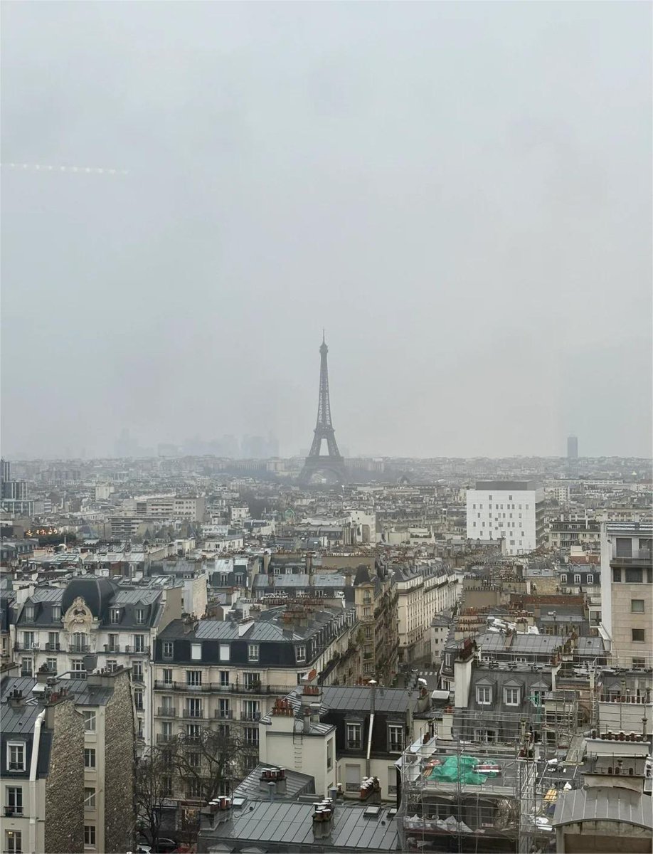 It's been raining in Paris all week. Same as me.