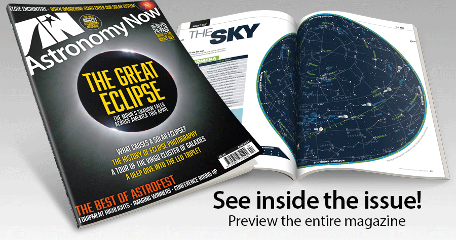 Our April issue has a complete guide to the night sky for the month ahead. Take a sneak peek inside the issue. Get your copy in the shops or order online for home delivery in print or digital download: shop.astronomynow.com/product/an-apr…