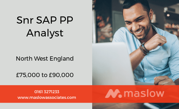 Apply today! Snr SAP PP Analyst, £75,000 to £90,000 + Package - #NorthWestEngland.