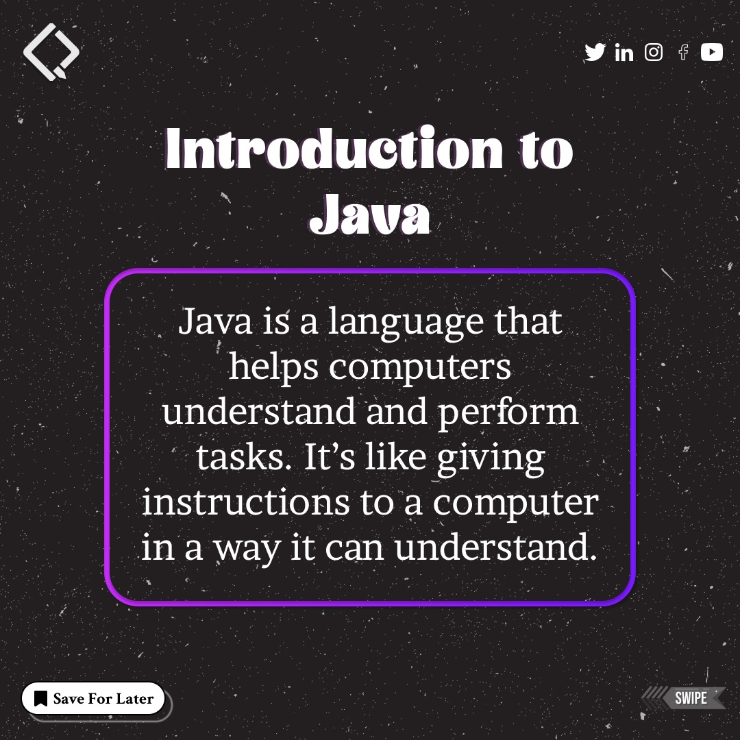 qubycles's tweet image. "Introducing JAVA to the next generation! 🌟 Let's break it down for our little learners: JAVA is like the magic wand behind your favorite games and apps. It's a language computers understand to make cool stuff happen on your screen! 🖥️💡 #LearnWithFun #JAVAExplained"
#qubycles