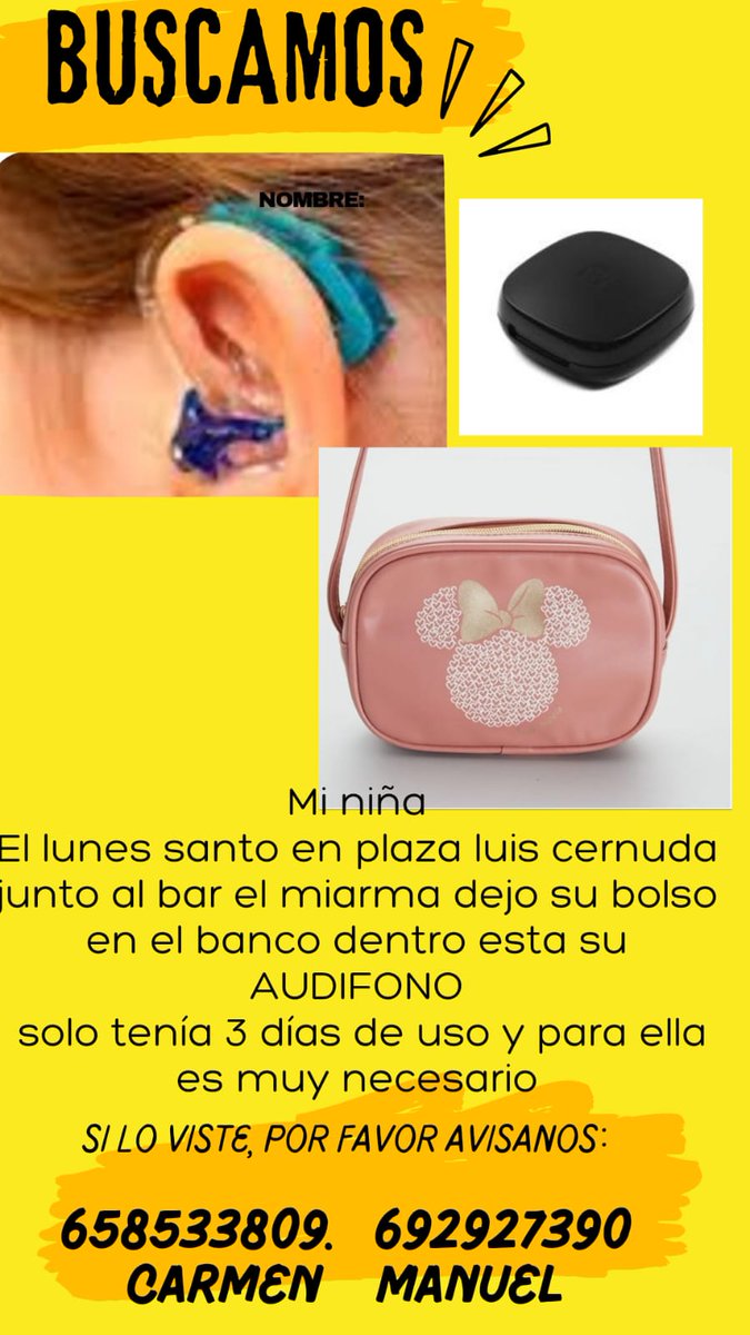 CorrienteSantia's tweet photo. RT por favor, importante!! audífono de una niña perdido, Gracias!! https://t.co/2kOfzBxomP