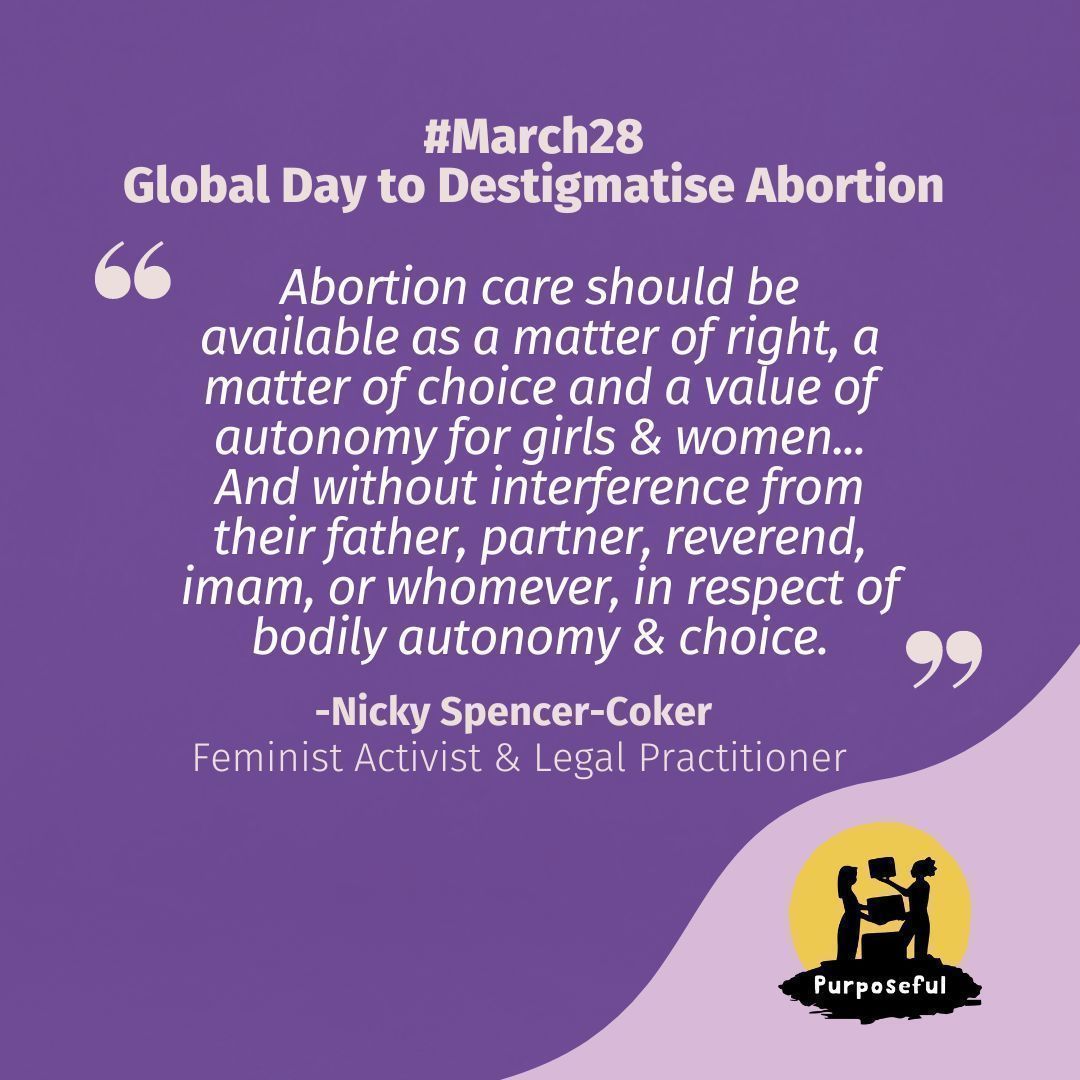No one should have control over our bodies! Interference in abortion decisions undermines bodily autonomy & perpetuates stigma. We have to speak out & challenge barriers to reproductive freedom & ensure access to safe, legal & judgement-free healthcare for all. #March28