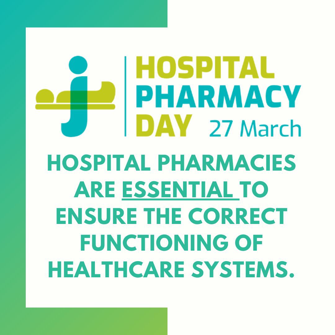 Happy #hospitalpharmacyday to all hospital pharmacies! It’s a joy and privilege to be part of a great team where we make a massive difference to patient care @PharmacyWvt