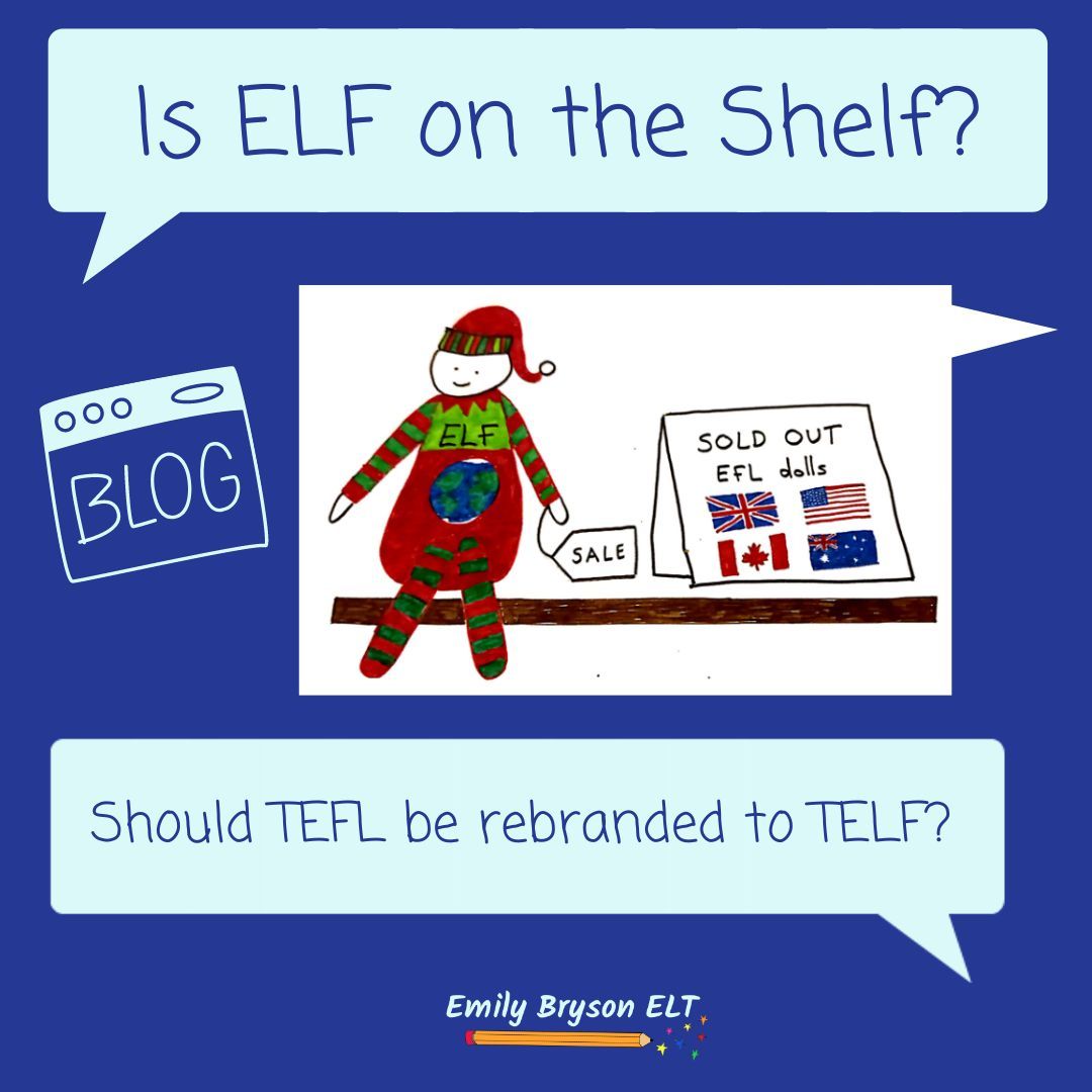 I wrote this blog post to help me figure these questions out.

What do you think? Should we be teaching English as a lingua franca or a 'foreign' language?

emilybrysonelt.com/why-is-elf-sti…

#ESOL #TESOL #TEFL #nativespeakerism #teflequity #globalenglishes #eltprofessional #telf #elfpron