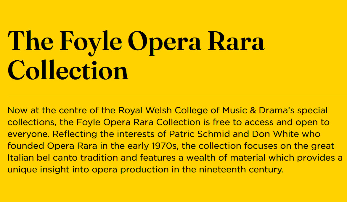 It’s #WorldTheatreDay! Our friends at the @RWCMDLibrary archives care for The Foyle Opera Rara Collection which includes over 4000 scores across several languages, focusing on the Italian bel canto tradition. Do you have a favourite opera or play? 💃