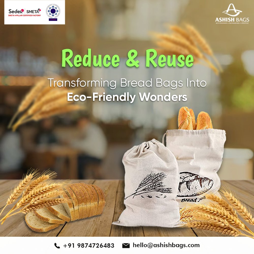 Did you know our bread bags can be transformed into eco-friendly wonders? 

Let's dive into the art of upcycling and make a positive impact on our planet, one bag at a time! 🌍💚

#SustainableSolutions #ReduceWaste #Breadbags #PlanetFriendly #ReduceReuse #Ashishbags
