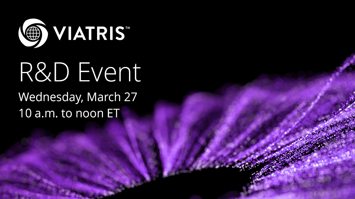 Today we will host an R&D event outlining how we continue to evolve our R&D strategy through key elements of our pipeline. Join us at 10 a.m. ET to learn more viatr.is/3VA3IDN $VTRS