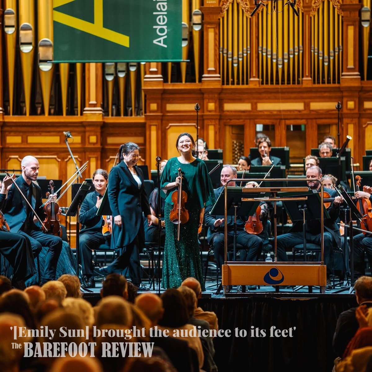 Two fab reviews for @emilysunviolin - Bruch Violin Concerto No. 1 with @The_ASO & Shiyeon Sung conducting @LimelightArtsAu - limelight-arts.com.au/reviews/horizo… 'Emily Sun’s sublime rendition of Bruch’s first violin concerto sparkles' @barefootreview - thebarefootreview.com.au/menu/music/124… Photos: ASO