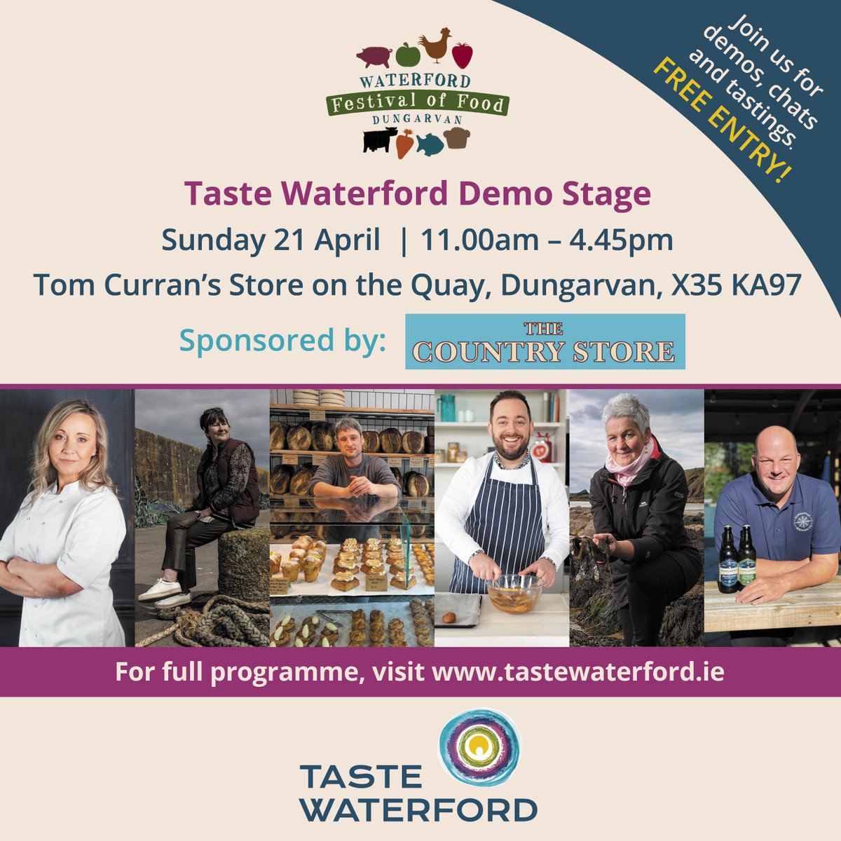 Guest spotlight! At 12.00pm @WdFoodFestival Taste Waterford Demo Stage, sponsored by The Country Store, we have Niamh Condon from Dining with Dignity, who'll be talking about Dysphagia. Get to know more about Niamh's demo & others 👉 bit.ly/3viDZVZ See you there! 👍