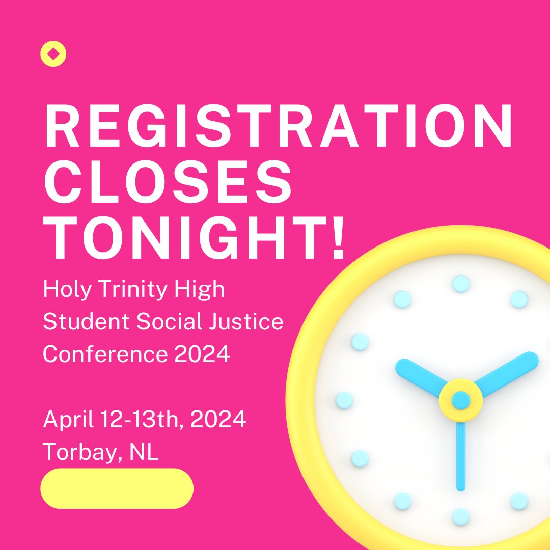 Registration closes at Midnight! Open and free for any grade 7-12 student in the province. Great PL opportunity for teachers as well! Register here: forms.gle/jURLFd9RkBqFej… <a href="/NLSchoolsCA/">NLSchools</a> <a href="/CBCNL/">CBC Newfoundland and Labrador</a> <a href="/hthtigers/">HolyTrinityHigh</a> <a href="/SISNLSCHOOLS/">Safe & Inclusive Schools</a>