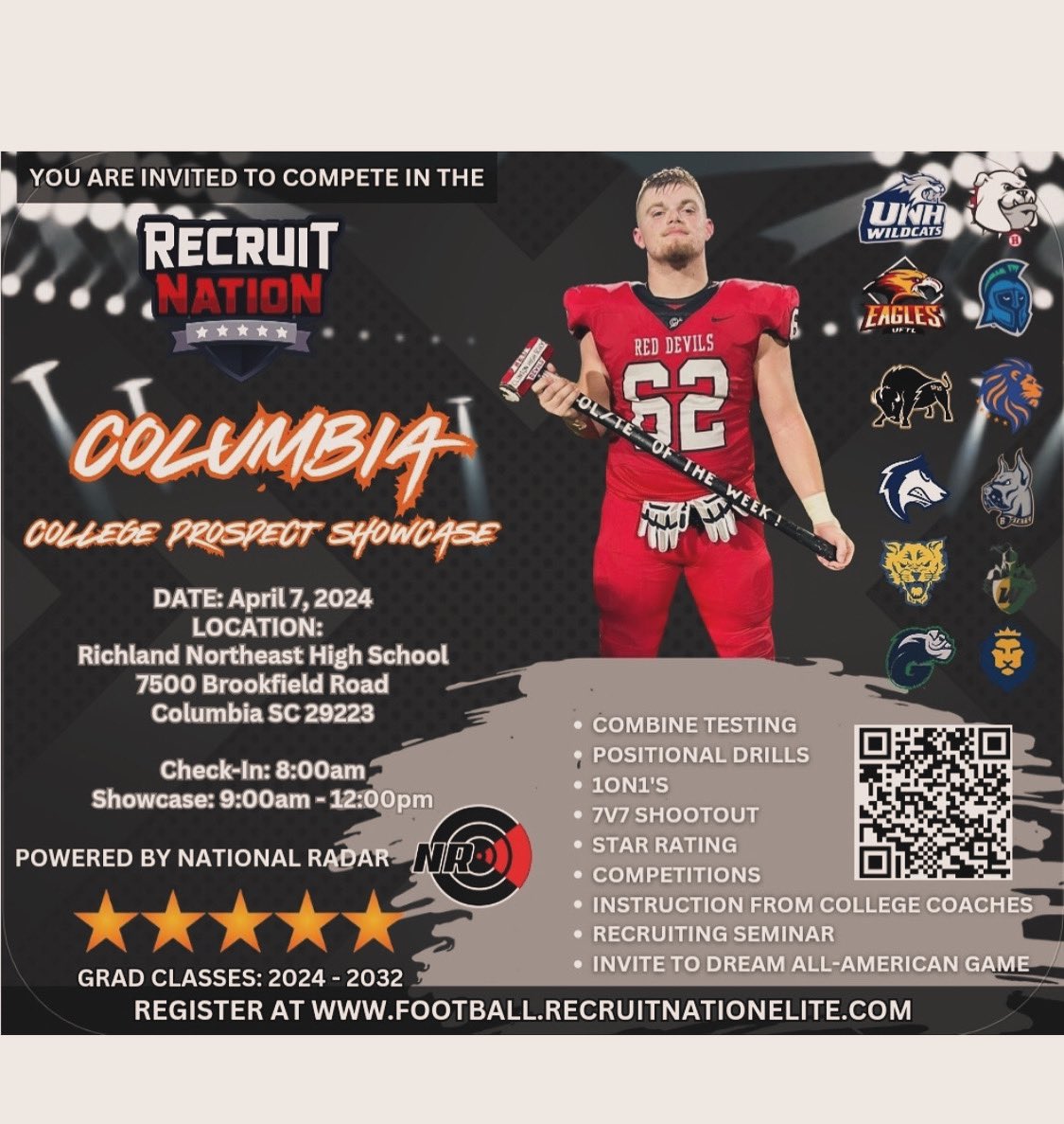 Thankful to be invited. 🙏🏻 #BlessedAndGrateful @nationalradar @RecruitNationUS @dreambowlgame