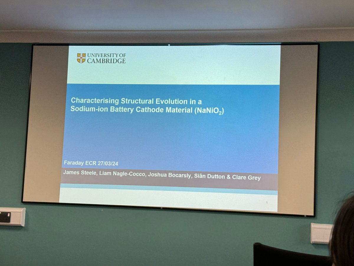 James Steele (@jamessteelenano) on Twitter photo Excellent talks and training sessions <a href="/FaradayInst/">Faraday Institution</a> #ECR2024! Very excited to share my work on structural evolution in NaNiO2 cathodes, including our new structural model for Na(2/3)NiO2! Excellent talks and training sessions <a href="/FaradayInst/">Faraday Institution</a> #ECR2024! Very excited to share my work on structural evolution in NaNiO2 cathodes, including our new structural model for Na(2/3)NiO2!