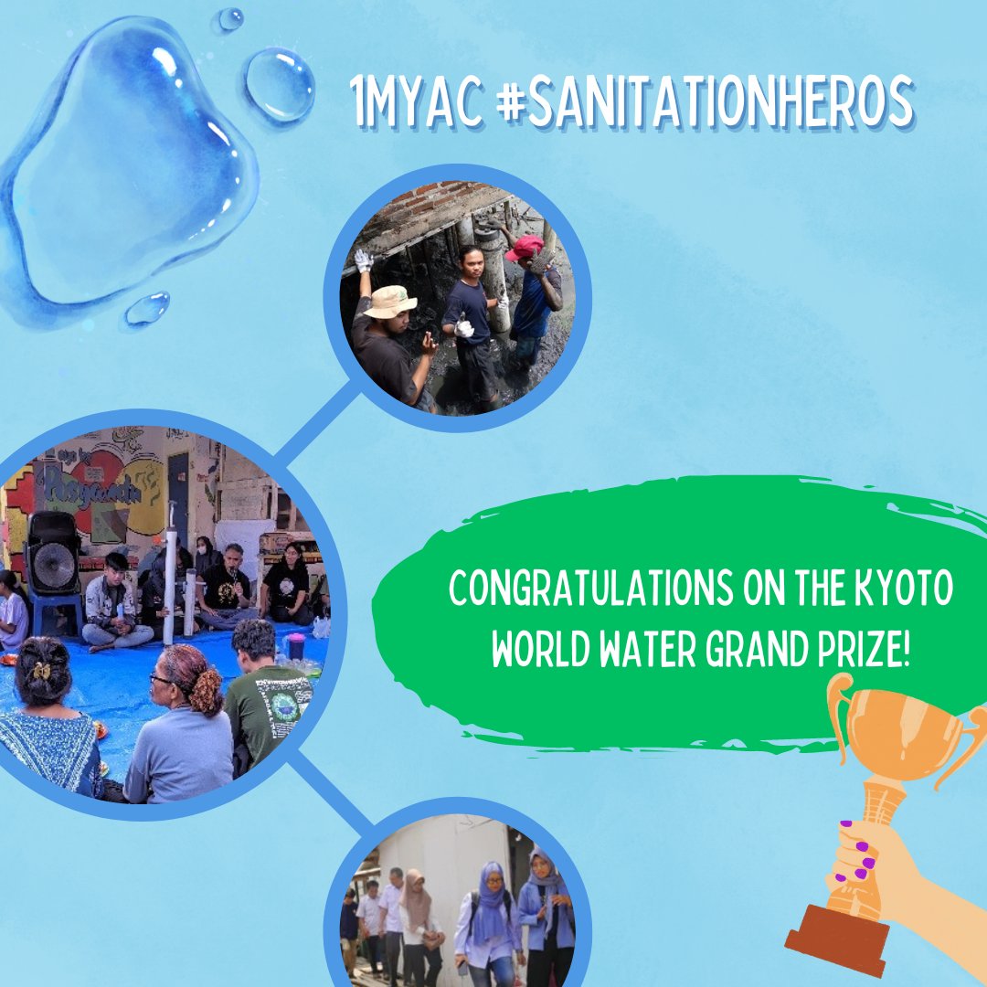 1MYAC Ambassador Cindy tackles #cleanwater challenges in Bandar Lampung #Indonesia Cindy won #KyotoWorldWaterGrandPrize 2024 with @ysc_id, & leads 1MYAC project aiming to improve sanitation through innovative waste treatment systems🌊💙 Read more here: waterforum.jp/en/news/21441/