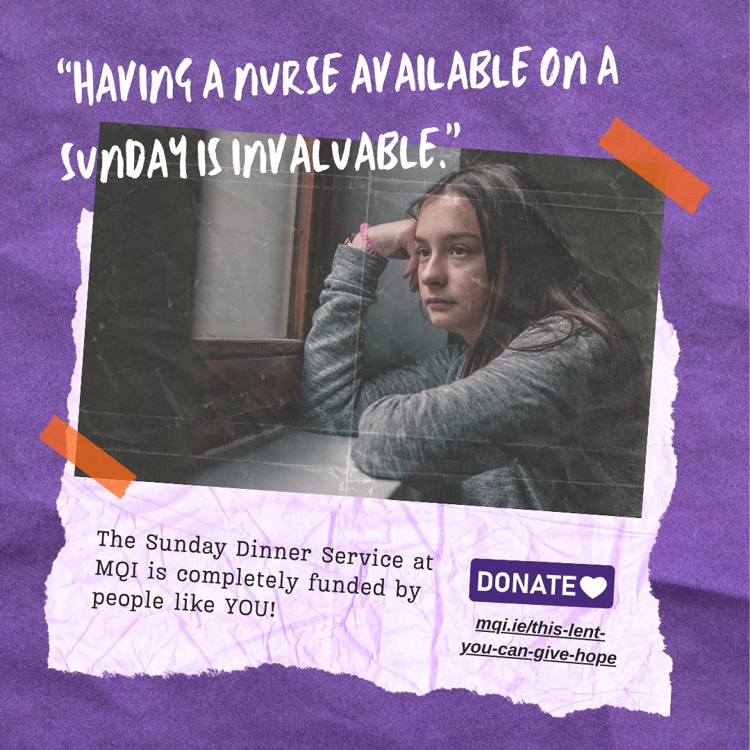 Sunday Service at MQI is a lifeline for people like Andrea, who go days without speaking to anyone or may have a crisis on weekends. It's 100% funded by people like you, and we need your help to keep it running. Donate today mqi.ie/this-lent-you-…