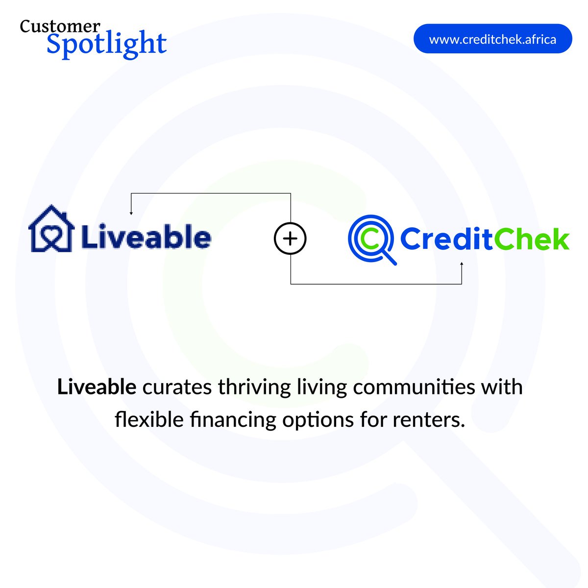 Creditchek_hq's tweet image. @LiveableNG is helping ambitious young people find affordable homes that supports their career, family and financial goals.

We are powering businesses to scale 🚀

To learn more, visit us: creditchek.africa

#creditchekspotlight #customerspotlight
